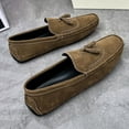 thumbnail image 5 of Men's Casual Loafers Slip On Leather Shoes Male Lightweight Driving Shoes Moccasins Classic Penny Loafer Flats Boat Shoes Outdoor Walking Shoes, 5 of 11