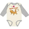 thumbnail image 3 of Inktastic I Love Bearded Dragons Boys or Girls Long Sleeve Baby Bodysuit, 3 of 5