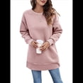 thumbnail image 2 of Sudaderas para Mujer, Sudaderas de Cuello Redondo de A , Suéteres Casuales Holgados, Conjuntos Cómodos de Otoño. Rosa L, 2 of 9