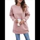 thumbnail image 2 of Sudaderas para Mujer, Sudaderas de Cuello Redondo de A , Suéteres Casuales Holgados, Conjuntos Cómodos de Otoño. Rosa XL, 2 of 9