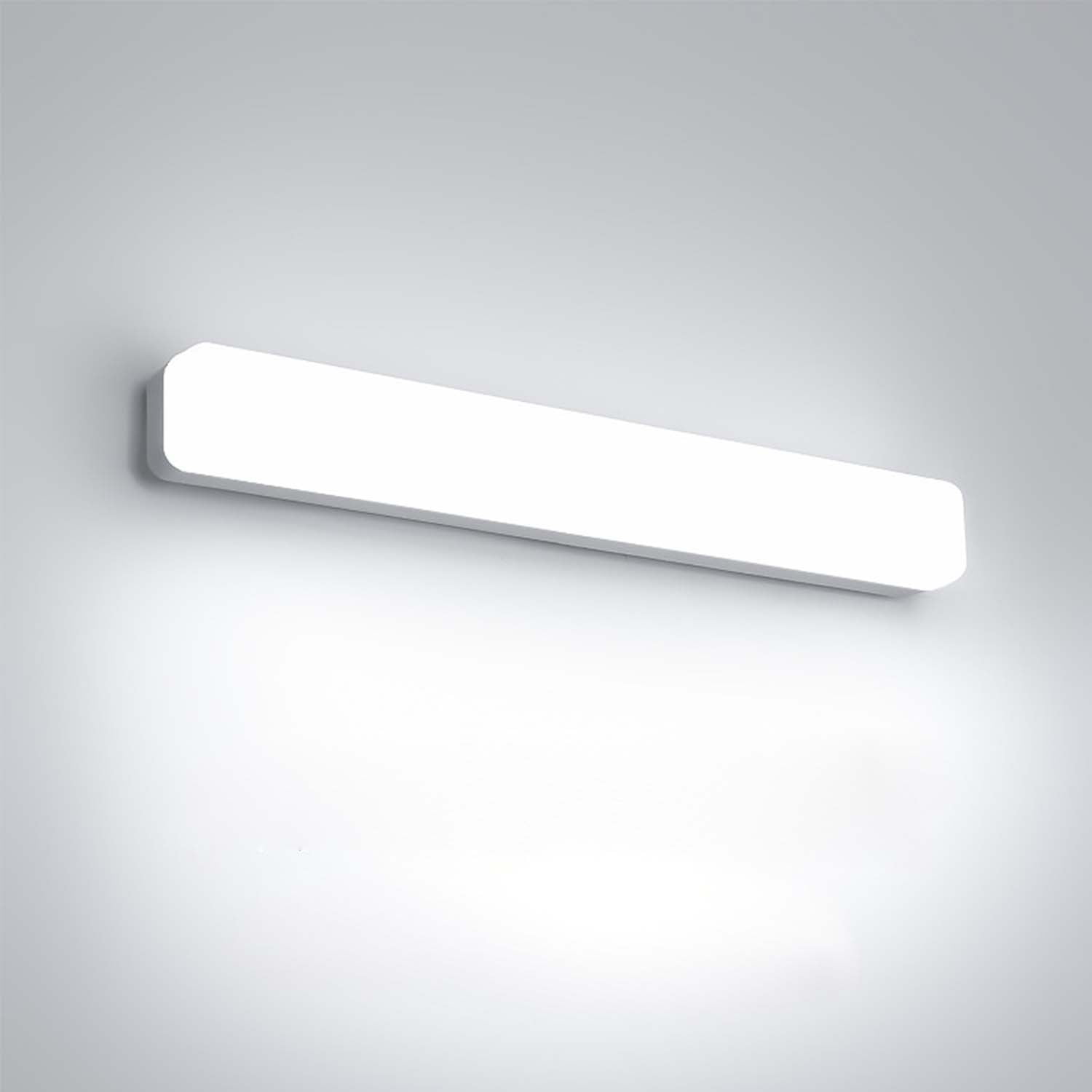 LOHAS 24 in. 1Light White Bathroom Vanity Light Square Integrated Led