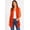Rust, variant on Women's Sleeveless Draped Neck Sweater Vest with Pattern Print – Open Front
