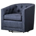 thumbnail image 3 of Walsh Fabric Swivel Barrel Chair denim slate blue, 3 of 5