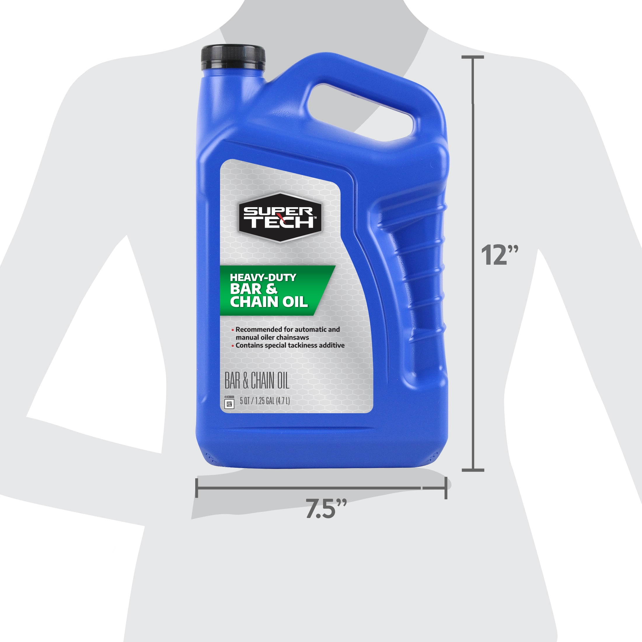 Super Tech 5 Qt Bar and Chain Lubricating Oil for Chainsaws