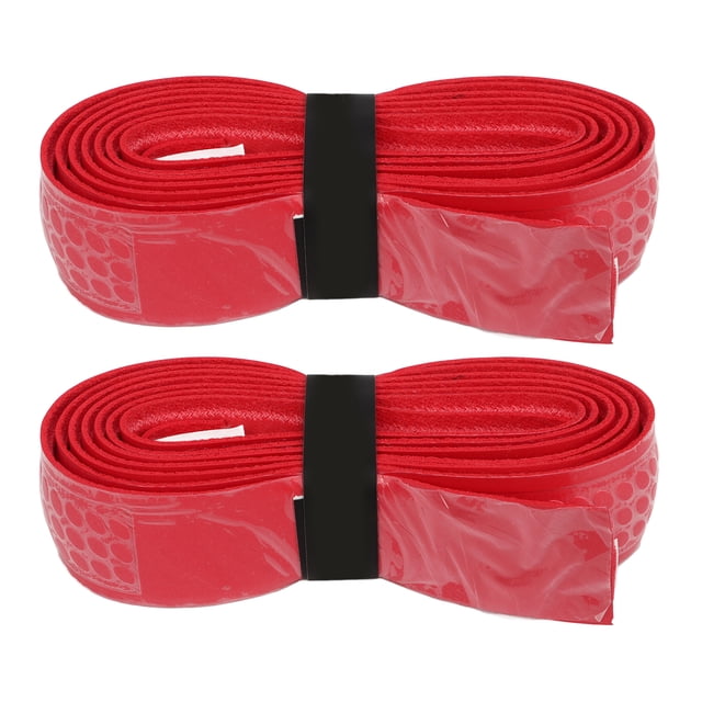 Tennis Racket Grip Tape, Sweat Absorbing 2 PCS Polyurethane Nitrogen Fiber Tennis Racquet Overgrips Thickened For Sports Red,Blue,Pink,Yellow,Orange