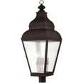 thumbnail image 2 of 14 inch 4 Light Charcoal Outdoor Post Lantern Pendant Lighting Fixture with Clear Water Glass Shade backed with Hand Crafted Solid Brass material for patio, front porch, entryway and more, 2 of 7