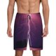thumbnail image 1 of Balery Thunderstorm Violet Purple Pantalones cortos de pijama de punto de algodón para hombre con cinturilla y bolsillos-X-Large, 1 of 6