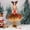 Z-Brown2, variant on Little Girl's Christmas Tulle Dress Cartoon Reindeer Print Sleeveless Tutu Dress