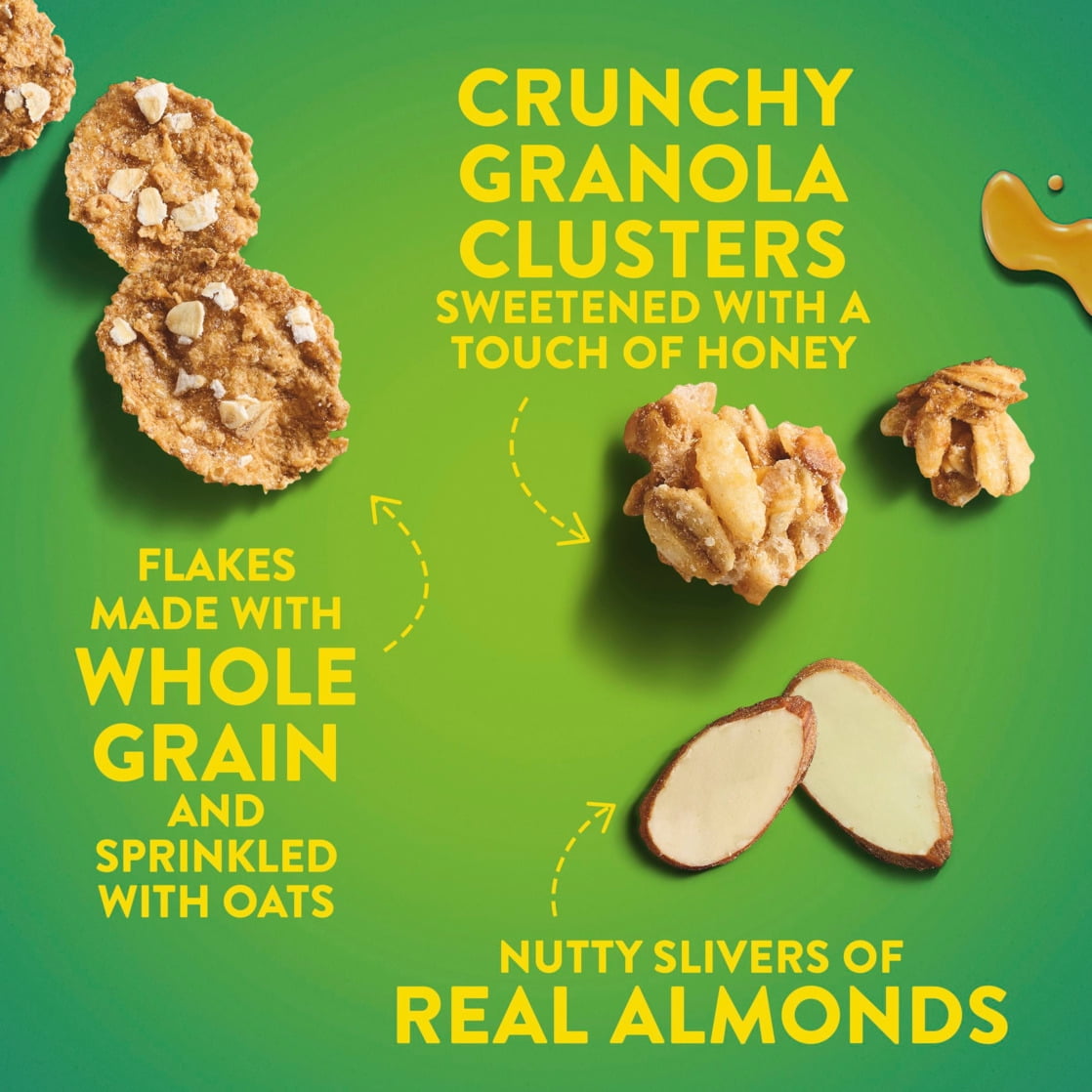 Nature Valley Honey Almond Cereal, Excellent Source of Fiber, Family Size, 19.8 oz