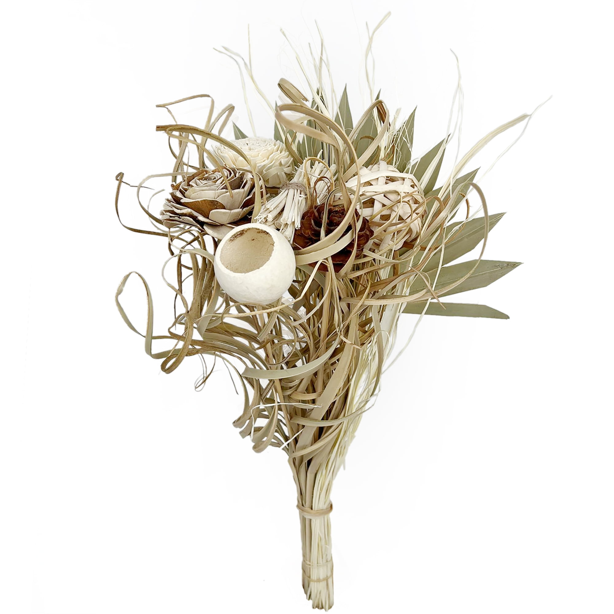 22" Dried Mixed Floral Toasted Botanicals Bouquet