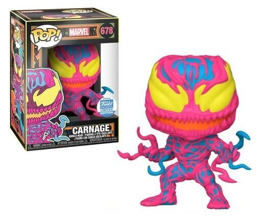 funko pop marvel carnage black light