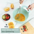 thumbnail image 3 of Cook with Color Plastic Mixing Bowl Set with Pour Spouts and Handles, 4 Piece, Speckled Mint, 3 of 9