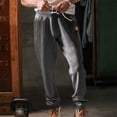 thumbnail image 2 of YUELONGHU Adult Men Casual Pants Men's Cargo Pants Hiking Mens Casual Sports Pants Loose Fit Casual Pants Soft Comfortable Warm Sweatpants, 2 of 9