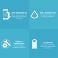 thumbnail image 3 of 1 Pack WiFi Water Leak Detector APP Control 85DB Water Sensor Alarm IP67 Waterproof Battery Operated Water Leak Alert with APP Push Notification for Home Kitchen Bathroom Basement School Hotel Store, 3 of 8