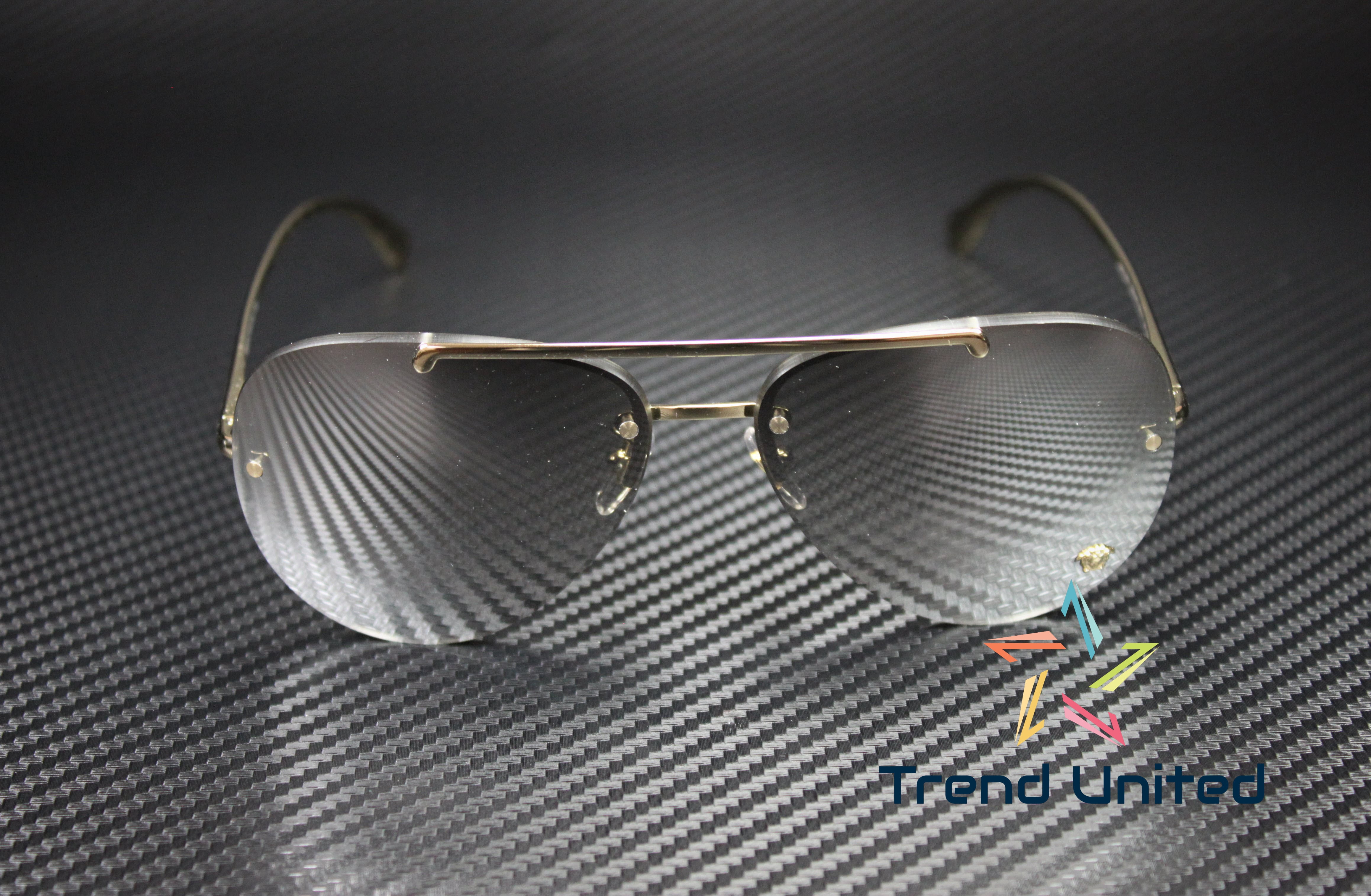 VERSACE VE2231 12526G Pale Gold Lt Grey Mirror Silver 60 mm 