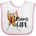 thumbnail image 3 of Inktastic Illinois Girl- Butterfly Girls Baby Bib, 3 of 4