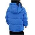 thumbnail image 5 of SuTry Boys Solid Color Thickened Hooded Windproof Down Cotton Jacket Warm Fall Winter Coat Outerwear for Kids 3-110 Years(Blue,5-6 Years), 5 of 9