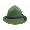 thumbnail image 7 of Oktoberfest Haus Bavarian Mountain Alpen Green 100% Wool Hat with Deluxe Feather | XL, 7 of 7