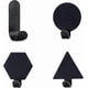 thumbnail image 1 of 4-Pack Stainless Steel Frosted Hooks in Black for Easy Installation, 1 of 3