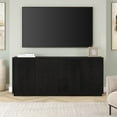 thumbnail image 4 of Evelyn&Zoe Modern/Contemporary 68" Wide Black Grain Buffet Table, 4 of 6