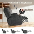 thumbnail image 7 of Sfxingyou Adult Fabric Solid Print Recliner Chair with Massage and Heat, Black Fabric, 7 of 7