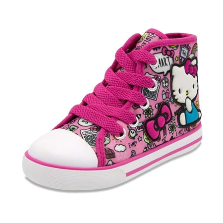 HELLO KITTY LIL AVERY LACE UP FASHION SNEAKERS W/ EMBROIDERED LOGO