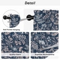 thumbnail image 5 of Dandelion Tier Curtains, Navy Blue Flowers Modern Minimalist Spring Light Filtering Kitchen Curtains, 2Pcs Rod Pocket Half Window Treatments Panels for Sink Cafe Cabinet Camper 27.5x36 Inches, 5 of 9