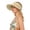 Beige, variant on Women Crownless Straw Sun Hat Wide Brim Ponytail Visor, Adjustable Drawstring Packable Foldable Breathable Woven Beach Hat UV Protection for Travel Outdoor Beige,One Size