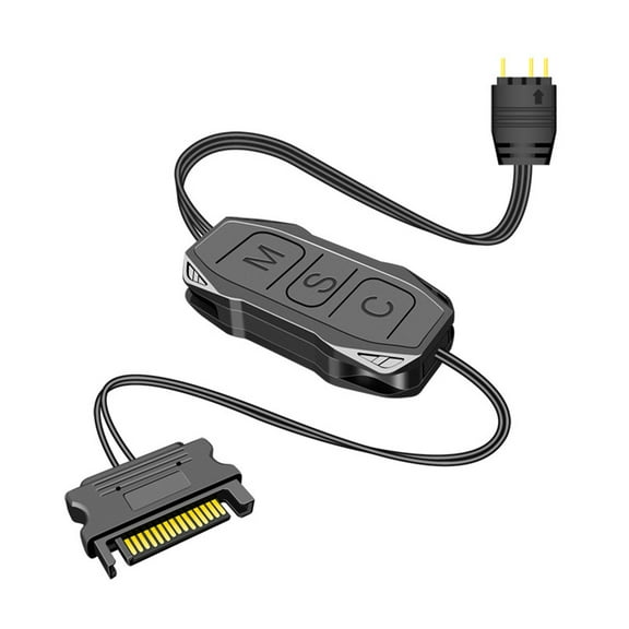 AR-1 RGB Controller Cable Computer PC 5V 3 Pin to SATA AURA ARGB Mini Control HUB Adapter For Cooling Fan Light Strip