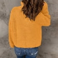 thumbnail image 4 of ManxiVoo Long Sleeve Quarter Zip Turtleneck Pullover Sweater for Women Cozy Comfortable Everyday Wear XXL Size Yellow, 4 of 7