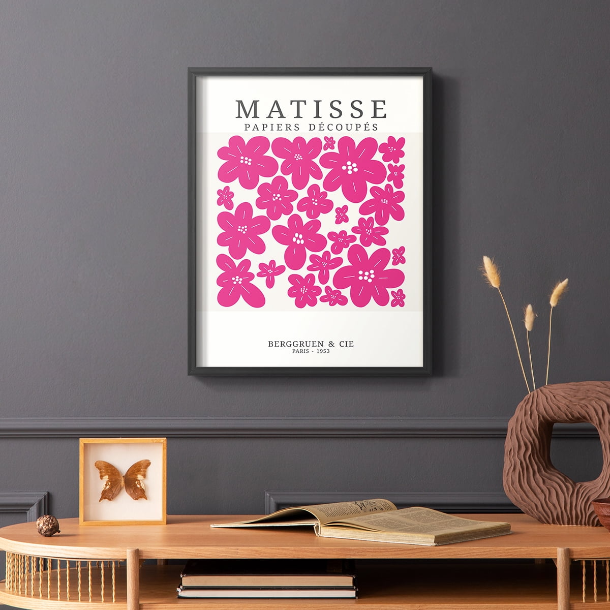 Matisse CDXX in Black Solid Wood Framed Print No Nail Hanging