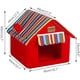 thumbnail image 3 of Carpa para conejos Cama para conejos Cabaña Plegable Desmontable Estera lavable Cojín cálido para perros Suministros portátiles para mascotas, pequeño 36 * 36 * 39 cm. Afortunado Sencillez, 3 of 5