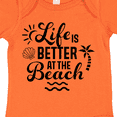 thumbnail image 4 of Inktastic Life is Better at the Beach with Sunshine Seashell and Palm Trees Boys or Girls Baby Bodysuit, 4 of 5