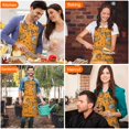 thumbnail image 4 of Halloween Pumpkin Words Apron-Garden Aprons for Women with Pockets-Cotton Linen Waterproof Kitchen Cooking Gardening Aprons Adjustable for Kitchen,Cooking,BBQ and Salon 32"x27", 4 of 7
