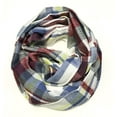 thumbnail image 2 of Wrapables® Plaid Print Winter Infinity Scarf and Beanie Hat Set, Gray/Wine and Charcoal Gray Set, 2 of 8
