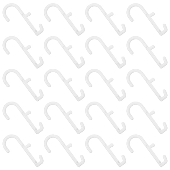 ETEREAUTY 20Pcs Plastic Pegboard Hooks White Heavy Duty Shelf Hooks for Kitchen Garage Storage