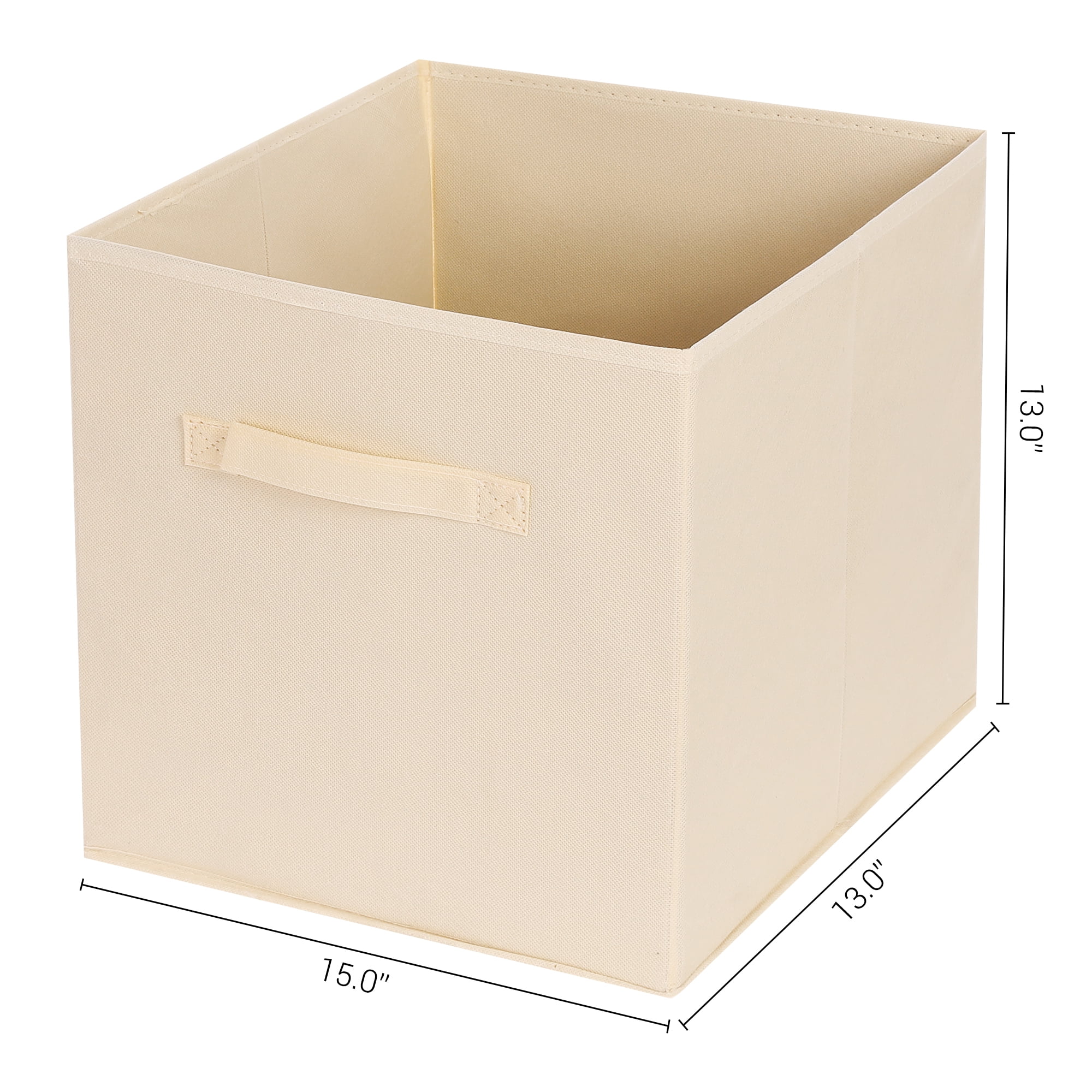 Unique Bargains Fabric Storage Cube Storage Bin Beige 15*13*13in