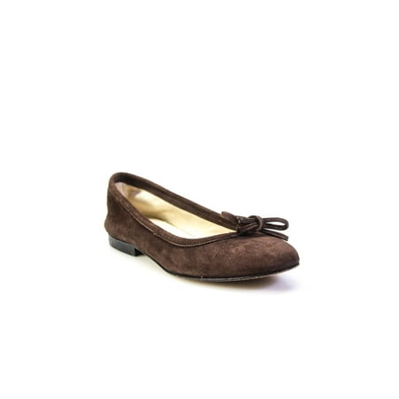 

Pre-owned|Fabiana Filippi Womens Slip On Round Toe Bow Ballet Flats Brown Suede Size 35