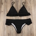 thumbnail image 4 of VerPetridure Bikini Sets for Women High Waisted Triangle Two Piece Swimsuits V Neck Twist Front Adjustable Spaghetti Straps Bathing Suit for Women, 4 of 9