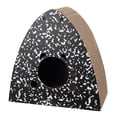 thumbnail image 2 of THE LICKER STORE Koko 19" Modern Cardboard Triangle Cat Cave Scratcher with Catnip, Black/White, 2 of 6