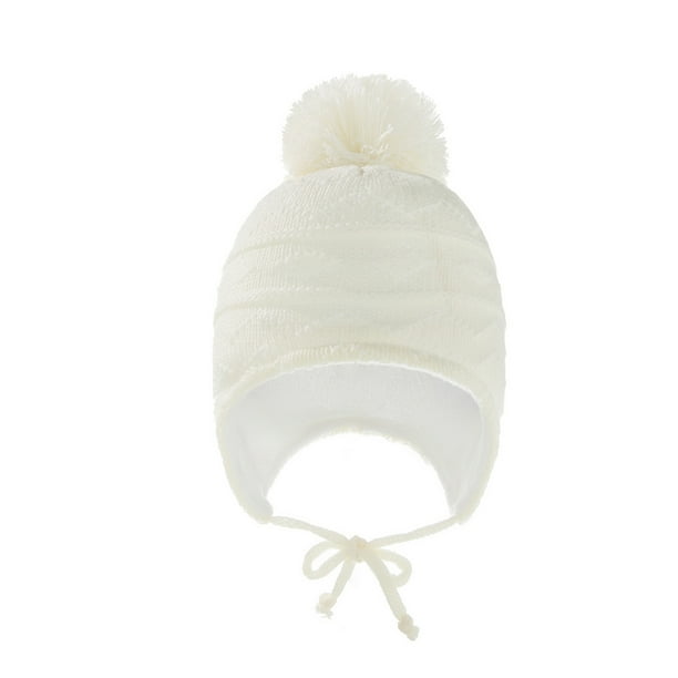 Gorro de invierno cálido con pompón y calavera para bebé de punto exclusivo de Desiderio