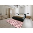 thumbnail image 5 of Ahgly Company Machine Washable Indoor Square Transitional Pink Bubble Gum Pink Area Rugs, 4' Square, 5 of 7