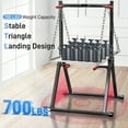 thumbnail image 7 of Wesfital Foldable Pull Up Bar Station, Adjustable Multifunction Power Tower Dip Bar Home Gym Strength Training Workout Equipment 700 LBS, 7 of 7