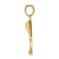 thumbnail image 2 of 14k Yellow Gold Martini Glass with Green CZ Olive Pendant, 2 of 4