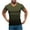 Armée Verte, variante sur Into the Am Chemises Hommes Hommes Décontracté Col en V Dégradé Impression Pull Fitness Sports Manches Courtes T-Shirt Blouse