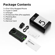 DOOGEE Fire 5 Pro Rugged Phone, Android 15 with Triple Card Slot & Gemini AI, 13000mAh Battery, Octa Core, 20GB+128GB/2TB, 6.6 HD+90Hz, IP68 Waterproof, NFC/OTG