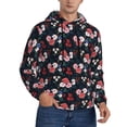 thumbnail image 2 of Sikiie Rose Flowers Men's Hoodie, Essentials Hoodie, Sweatshirt, Pullover Hooded Sweatshirt for Men-Large, 2 of 7