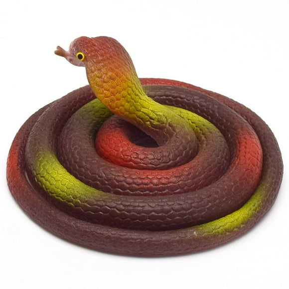 80cm Realistic Appearance 3D Eyes Fake Snake Tricky Funny Spoof Artificial Snake Toy Halloween Gift