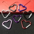 thumbnail image 5 of LJNYFDC Pinces à Mousqueton en Forme de Cœur Crochets Mousqueton 10 Pcs Pinces à Clipser Rapide Compact Forte Charge Porte-Clés Fournitures de Camping, 5 of 5