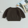 thumbnail image 3 of Baby Girl Boy Knit Pullover Sweater Fall Winter Warm Sweatshirt Tops with Pocket, 3 of 6